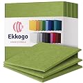 Ekkogo Acoustic Panels 12-Pack Soundproof Wall 12"X12"X0.4" - High Density Sound Dampening [Gin Green Square]