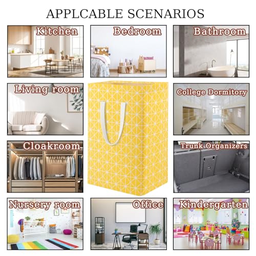Image of Waterproof Laundry Hamper Collapsible Laundry Basket Extended Cotton Handle Laundry Bag Large Clothes Storage Toy Organization for Bathroom Bedroom Laundryroom College Dorms