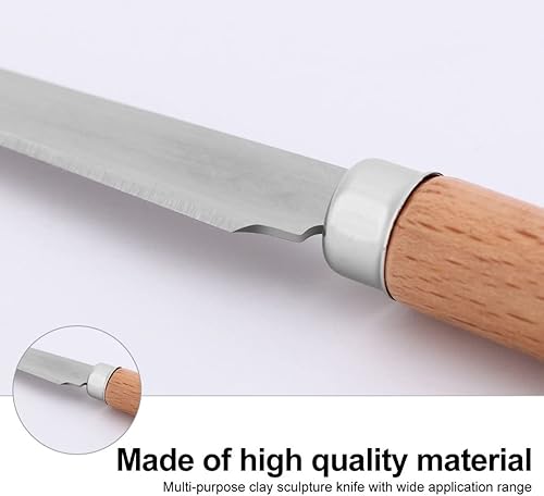 Miniatura 5 de 2 unids mango de madera Fettling para cerámica/cerámica/escultura/arcilla polimérica modelado artesanía herramientas de arte