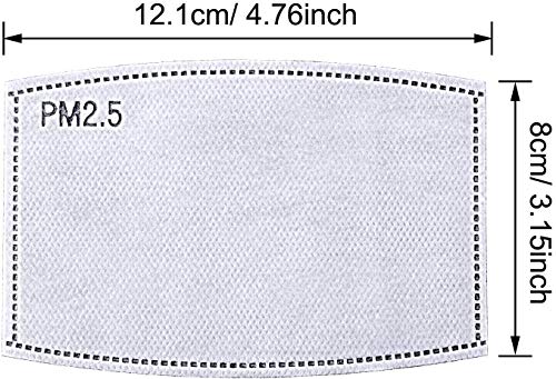 PM2.5 Folhas substituíveis com inserção de filtro de carbono ativado, filtro PM2.5 de 5 camadas para