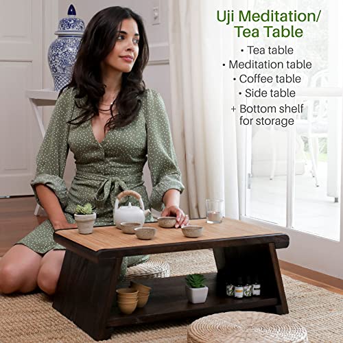 Enso Sensory Uji Premium Paulownia Floor Tables Low Table For Sitting On The Floor - Small Coffee Table Accent Furniture - Meditation And Tea Altar - Folding Tatami Chabudai #TOP2