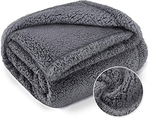 JuneJour Hundedecke Katzendecke Flauschig Hundedecke Plüsch Decke für Katze Hunde Haustierdecke Super Weich Bequem Waschbar Decke Schlafdecke Hundematte(grau?60 x 80 cm) Cover
