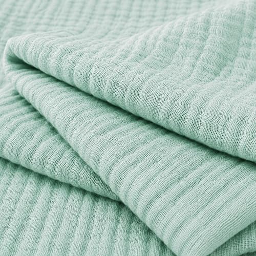 Image of Newton Baby Deluxe Crib Sheet - Ultra-Soft Breathable Organic Cotton Fitted Crib Sheet | Thicker & Softer Design | Machine Washable Baby Bedding | Aqua Mint