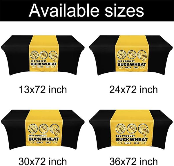 Custom Table Runner 36"x72" Personalzed with Business Logo or Your Text Photo Customize Tablecloth Runners with Logo for Birthday Wedding Anniversary Tradeshow Events