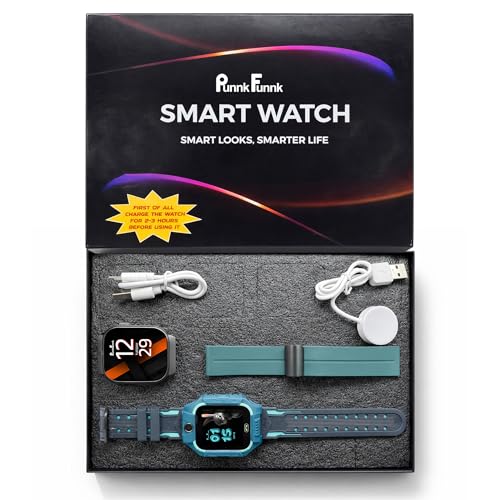 Image of PunnkFunnk Smart Watch & Kids Calling Smart Watch Combo, 1.83 inch HD Fitness Watch with Bluetooth Calling + Kids Camera Smartwatch with Games, Heart Rate, SpO2, Sleep Monitor, Boys & Girls