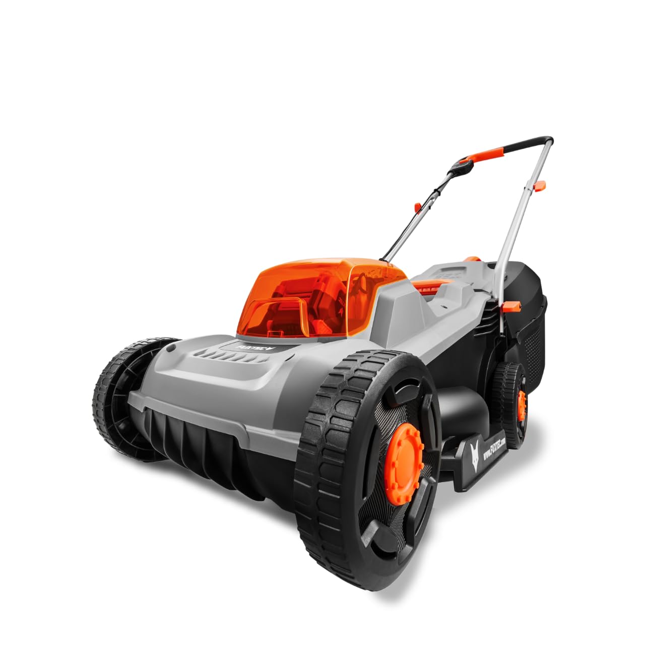 FUXTEC Tondeuse à Gazon sans Fil 20 V FX-E1RM20-ECO-SET, Batterie 4Ah + Chargeur, pour Jardins Petits à Moyens, Largeur de Coupe 30 cm, bac 30L, Hauteur de Coupe 30-70 mm