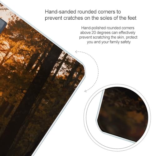 Báscula digital de baño Sunset Forest con pantalla LCD y base antideslizante miniatura 4
