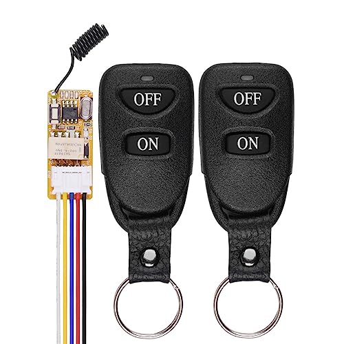 Mini relais sans fil pour interrupteur télécommande LED 5V 12V noir
