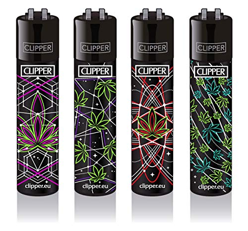 Preisvergleich Produktbild Clipper® Feuerzeuge - Space Weed - 4er Set