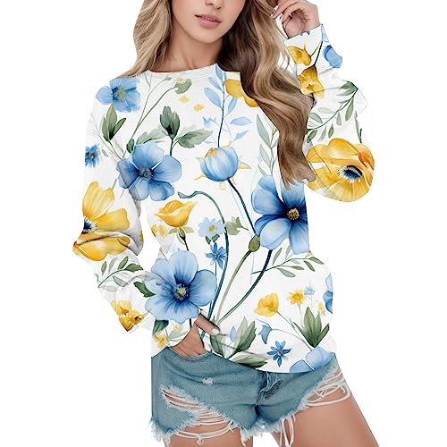 YIDYFA Sweatjacke Sweatshirt College Jacke Fleece Pullover Damen...