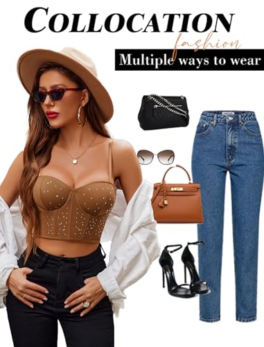 Image of Avidlove Corset Tops for Women Push Up Bustier lingerie Mesh Sexy Going Out Party Club Top