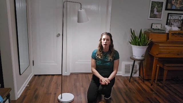 Image of HarvestLand Steady Floor Lamp, Reading Lamp for Living Room, White Nickel | 345 Shade adjustable standing lamp, Bedroom Reading Lamp, Living Room Home Deco Lamp
