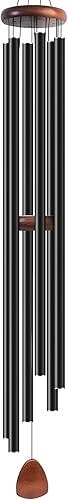 Vista 81 de Campanillas de viento grandes de aluminio de 37 pulgadas para crear un ambiente zen, adecuadas para exteriores, con atrapador de viento, adecuadas