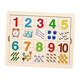 KTUXZCI Lernspielzeug für Kleinkinder: Sensorisches Brett aus schönem Holz, Zahlen Zuordnungsspielzeug zur Entwicklungsförderung, spielerische Art, das Interesse am Lernen zu