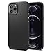 Spigen Liquid Air Kompatibel mit iPhone 12 Pro Hülle und Kompatibel mit iPhone 12 Silikon Handyhülle -Schwarz