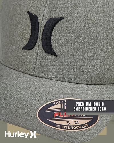 Image of Hurley Men's Caps - One & Only Flexfit Baseball Cap - Fitted Hats for Men (S-XL)