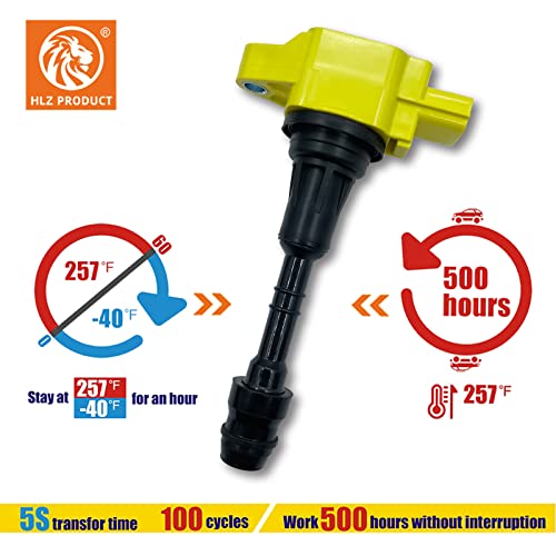 HLZ PRODUCT HIGH PERFORMANCE IGNITION COIL 22448-ZE00A 22448-ZE00C 22448ZE00C UF-551 UF551 C1672 SET OF 8 COMPATIBLE WITH INFINITI QX56 NISSAN ARMADA NV2500 NV3500 PATHFINDER TITAN 5.6 V8 VK56DE - Thumbnail 2