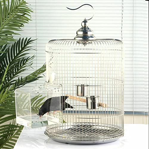 GURECOD Hanging Bird Bath Cube Bird Bathtub Bath Shower Box Bowl Cage Accessory for Little Bird Canary Budgerigar Parrots Crested Myna Cockatiel Lovebird Parakeet Bath (X L)