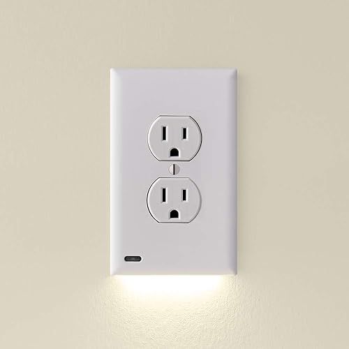 Miniatura 12 de Individual - SnapPower GuideLight [para decoración estándar, no para enchufes GFCI] - Luz nocturna - Placa de pared para tomacorriente eléctrica