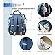NEVEQ Baby Wickelrucksack, Babytasche für Reise, Wickeltasche Große Kapazität, Multifach Reise Rucksack Wasserdicht Fächer Babyflaschehälter (Dunkelblau)