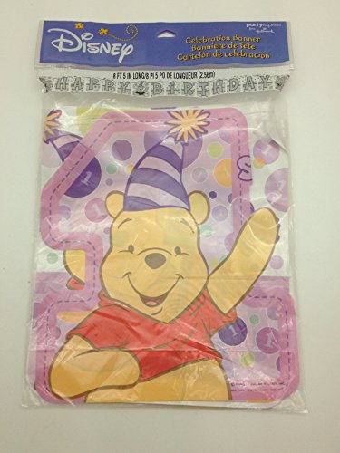 Winnie the Pooh's First Birthday Girl Banner