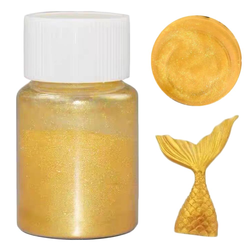 Gold Powder Edible Easy to Use Powder Bright Food Glitter Edible Pigment Coloring Food Color Gold Glitter Edible Glitter Powder Food Food Powder Aurora Powder Food coloring DIY Decoration Color Powder