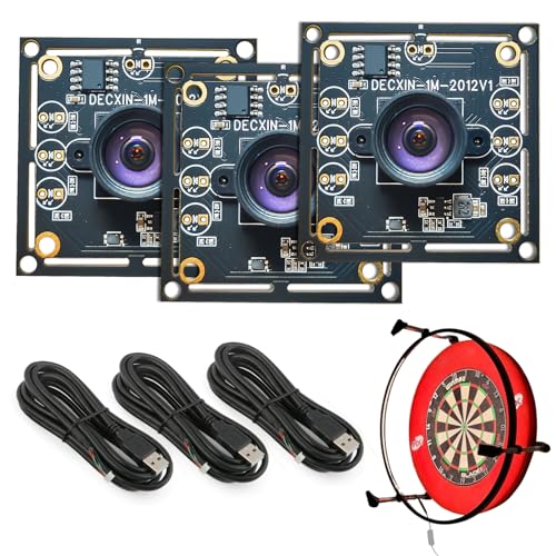 OV9732 Kameramodul 100 3er-Set OV9732 Kompatibel mit Autodarts Dart Kamerasystem 1280x720 HD 30Fps USB 2.0 2 m Kabel Hohe Bildklarheit für Autoscoring & Gesichtserkennung