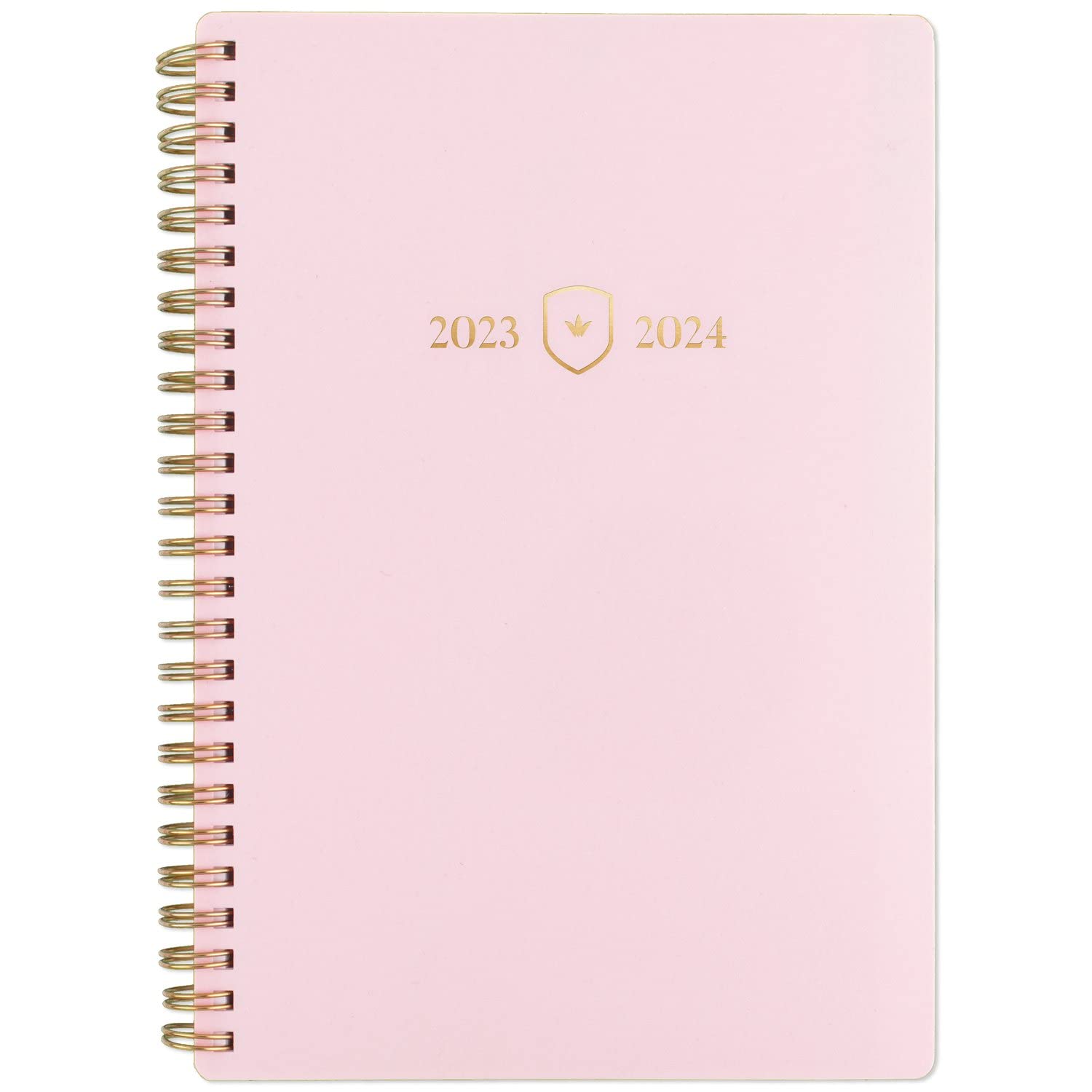 Photo 1 of AT-A-GLANCE 2023-2024 Academic Planner, Simplified by Emily Ley, Weekly & Monthly, 5-1/2" x 8-1/2", Small, Monthly Tabs, Flexible Cover, Leatherette, Blush (EL13-200A) Blush Small