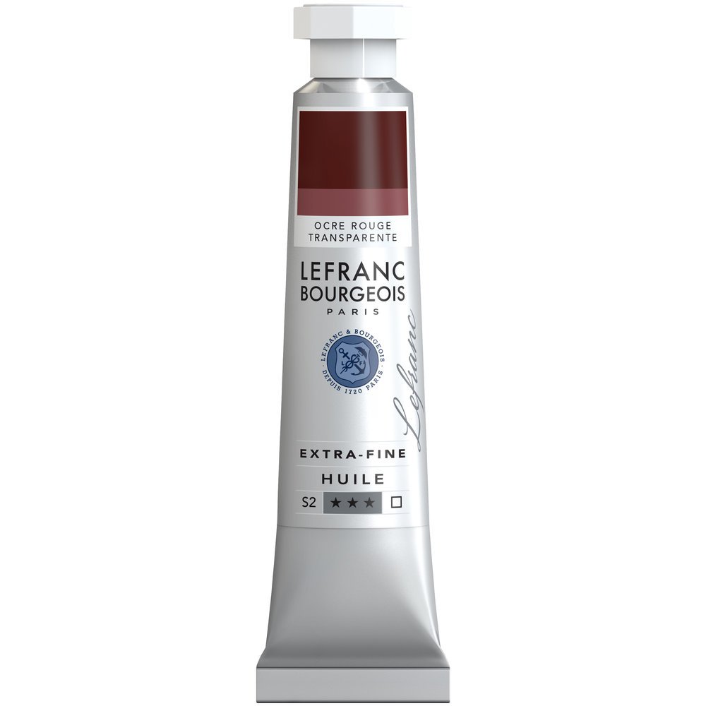 Lefranc Bourgeois 405006 extra feine Ölfarbe in Künstlerqualität aus hochwertigen Pigmenten, lebendige Farben, hohe Lichtechtheit, 20ml Tube - Rotocker Transparent