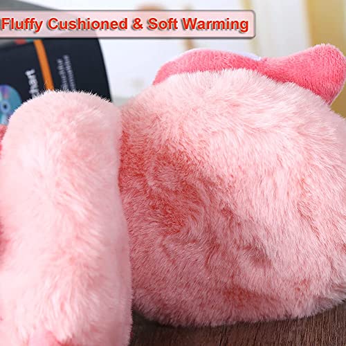 Kids Teens Furry Winter Earmuffs Cute Fox Plush Faux Fur Warm Earmuffs Girls Boys Thermal Ear Warmers Earflaps Cold Weather Ears Protector Children Warm Ear Covers Xmas Winter Birthday Gift #TOP6
