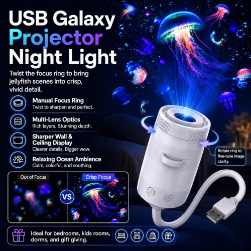 KYLECAIT Galaxy Projector Night Light, 2-in-1 Star Projector with 13 Films - image 5
