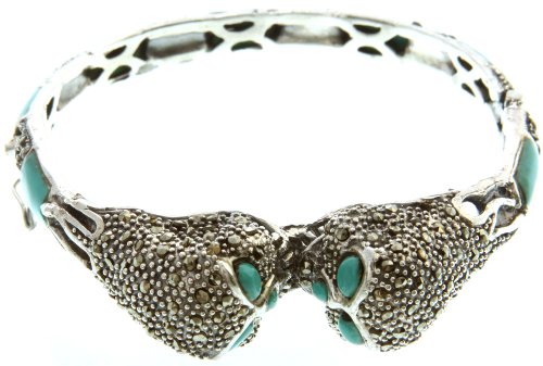 Bracelet hiboux en argent et marcassite, le cadeau idéal pour un anniversaire
