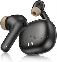 Primer TWS Bluetooth Earbuds with ENC Noise Reduction, 50H Playtime, Deep Bass, Low Latency Gaming, Type-C Fast Charging, IPX5 Water Resistant, BT v5.4, Touch Control. Black