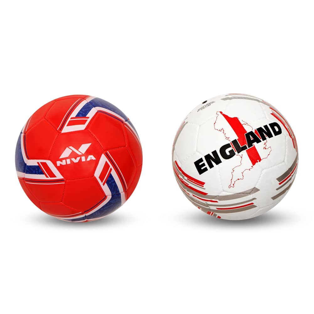 Nivia Spinner Machine Stitched Football (England), Rubber Multicolor Size: 5 & Nivia Rubber Country Colour Molded Football (Size 3, White, England) (B0BB6JMTBC) Amazon Price History, Amazon Price Tracker