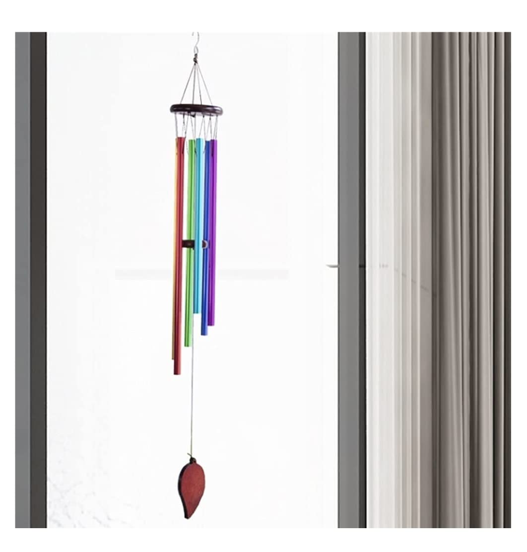 Campanelli A Vento All'Aperto Campanelli Eolici Outdoor Deep Tone, 29,5'' Sympathy con 6 Tubi Metallici Decorazione Interna