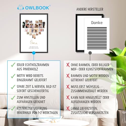 OWLBOOK® Personalisierte Geschenke für Oma Fotogeschenke für Oma Geschenke zum Geburtstag Geburtstagsgeschenke für Oma… – Ansicht 5