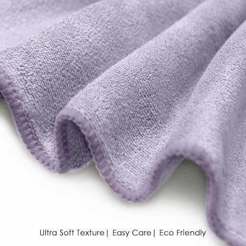 Image of HOUSSE Organic Microfiber Face Towel Dapple Grey | Exfoliating & Makeup Remover | Antibacterial for Sensitive Skin | Sustainable 450 GSM | Soft Touch Set | 30x30 cm | Pack of 6