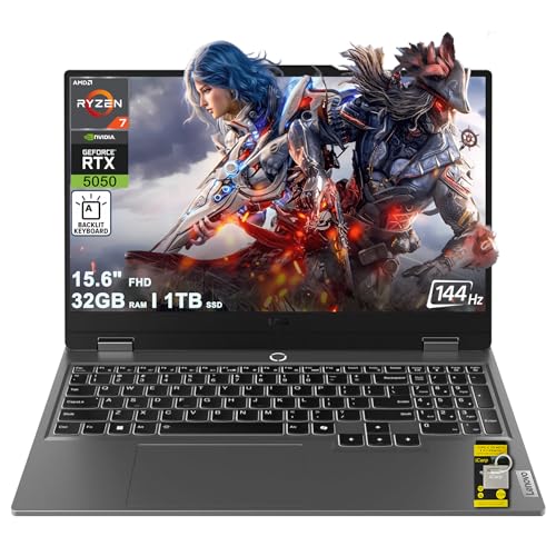 Lenovo LOQ Gaming Laptop 15.6" FHD IPS 144Hz Ryzen 7 32GB 1TB SSD miniatura 1