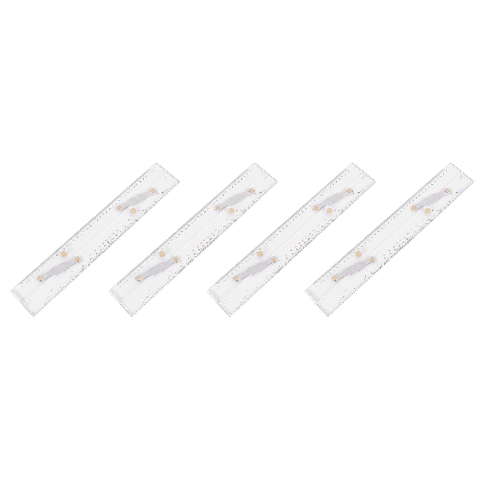 Lot de 4 règles marines parallèles - Règle parallèle - Points d'attribution - 450 mm