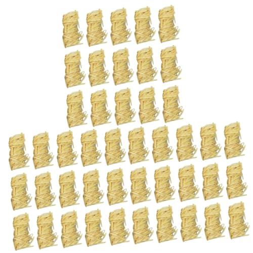 YARNOW 2sets Fire Starters for Camping Natural Wooden Firelighters Camping Fire Starter Grill Kit 32pcs*2