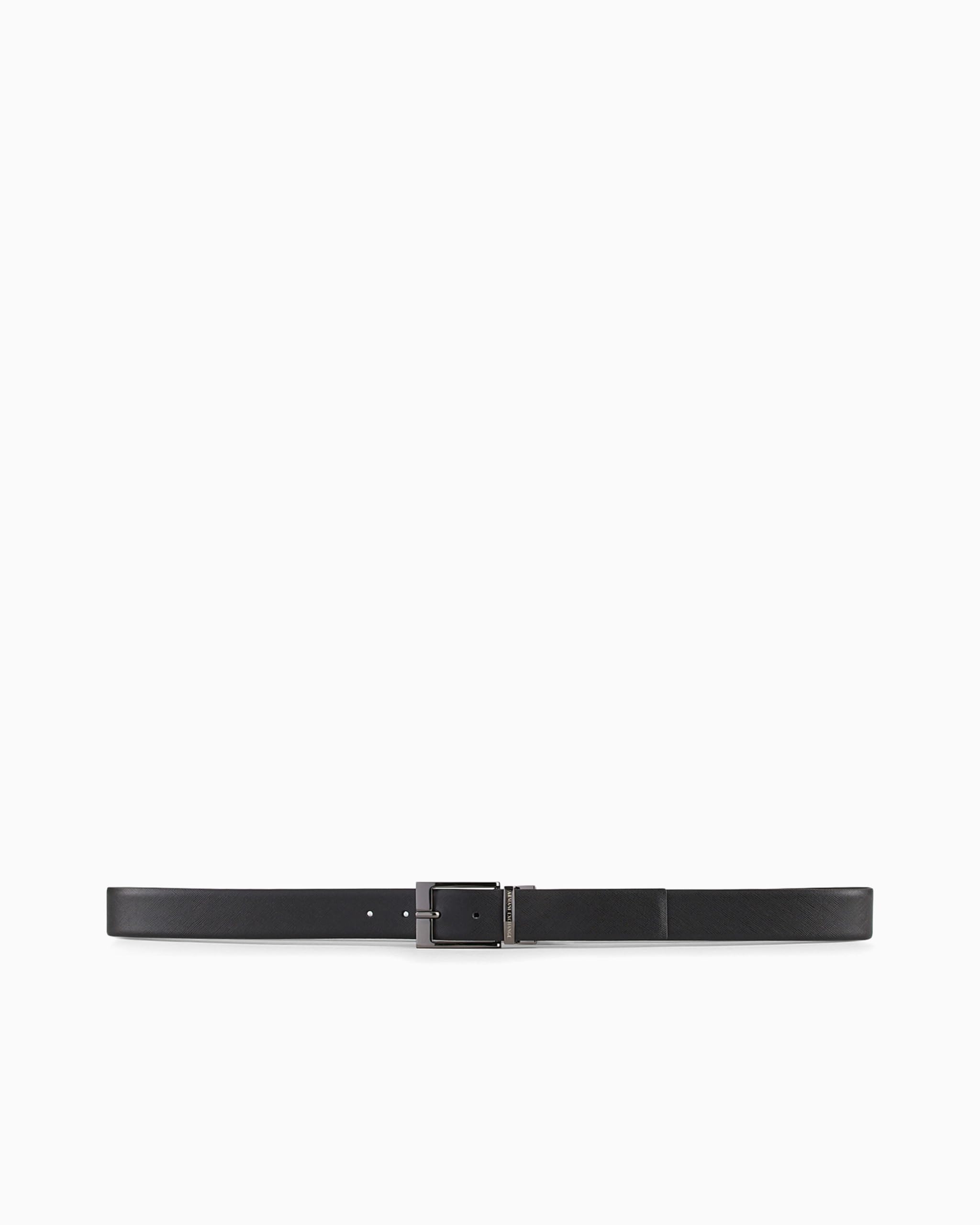 ARMANI EXCHANGE Leather Belt With Plaque Cintura Uomo