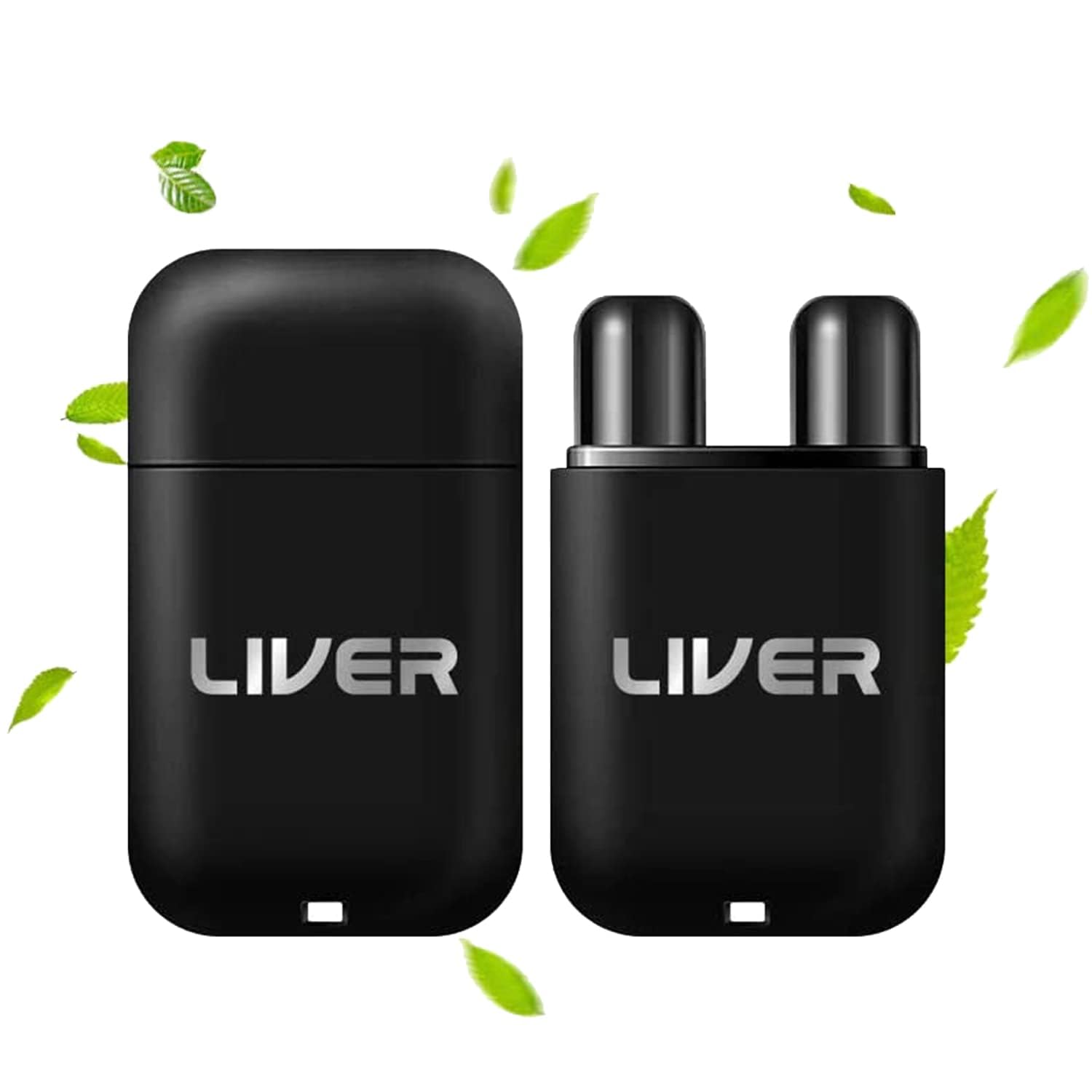 2Pcs Vegan Liver Cleaning Nasal Herbal Box, Nasal Herbal Box for Liver, Vegan Liver Cleanse Nasal Herbal Box, Natural and Safe Essential Oils Inhalers (Mint)