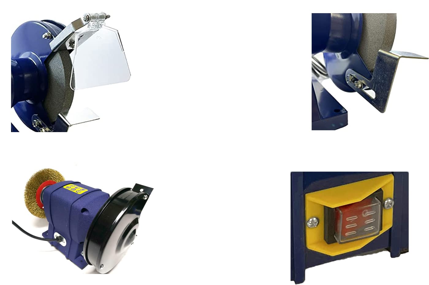 Smerigliatrice Doppia Mole da Banco 350W 2 Dischi Pietra da 150mm RGB02