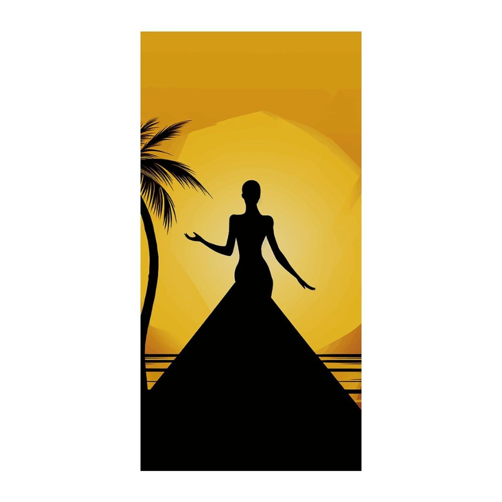 Adfgyerh Style Silhouette Of A Woman Curtains，Polyester Blackout Extra Wide，Door Curtain， 35.4X 70.9 Inch For Temporary Room Dividers Bedroom Living Room，Room Darkening Curtains ，For Doorway Privacy For Wall Hangi