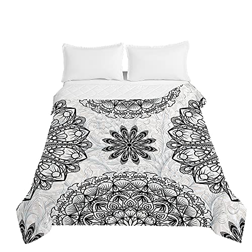 Colcha bouti ligera y suave con estampado 3D mandala para dormitorio 2