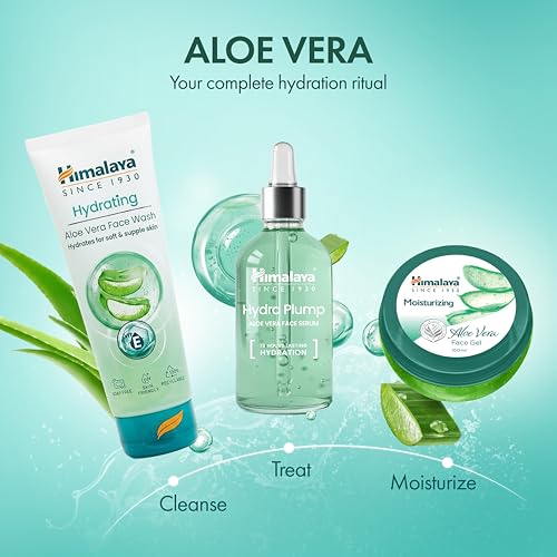 Image of Himalaya Hydra Plump Aloe Vera Face Serum 15 ml | with 2% Hyaluronic Acid & Aloe Vera | Hydrates 10 Layers Deep | 72 Hour Hydration | Clinically Tested Hydrating Serum for Dewy Bouncy skin