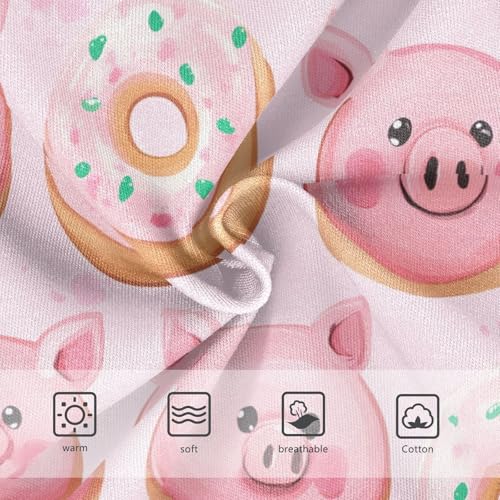 Wusikd Cute Pigs Head Girls' Underwear Cotton Donuts Girls Briefs Soft Toddler Underwear 2T3