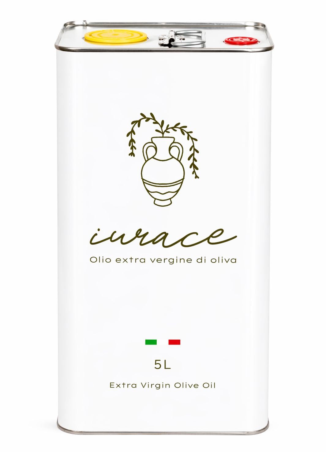 Olio Extravergine di Oliva 5L 100% Italiano – Calabria – Estratto a Freddo – Qualità Premium, Aroma Fruttato, Bassa Acidità 0,4%