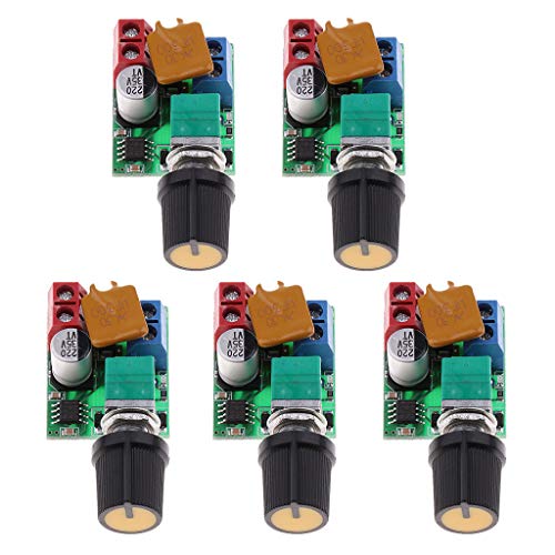 FLAMEER 5 x Mini DC 3V-35V 5A Motor PWM Drehzahlregler Geschwindigkeitsschalter LED Dimmer