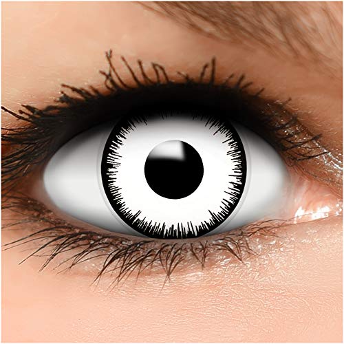FUNZERA Lentillas de contacto "VAMPIRE" con tatuajes de Halloween, 1 par, sin receta